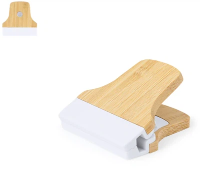 Bambus-Notizhalter-Clip mit Magnet