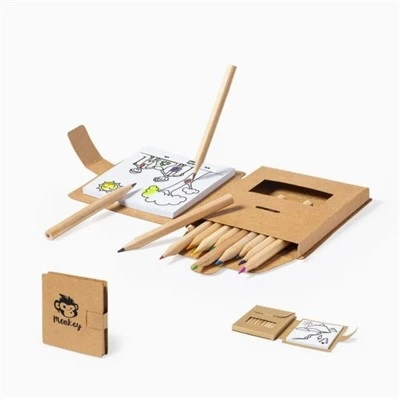 Malbuch-Set mit 12 Buntstiften