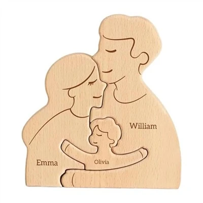 Holz-Familien-Ornament, dekoratives Schild für den Vatertag