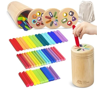 Holz Montessori Baby Kleinkind Spielzeug Zappeln Sinnesspielzeug
