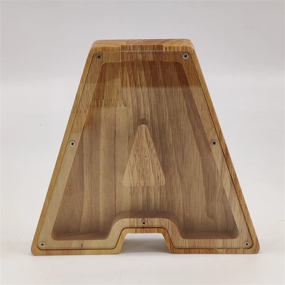 Wooden Children Coin Bank Money Savings Storage Box