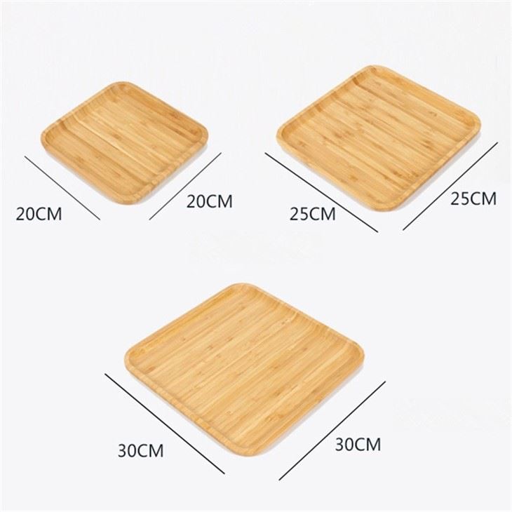 Wooden Bamboo Plates Food Serving Tray