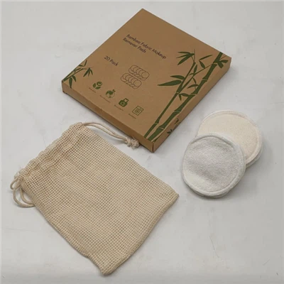 Wiederverwendbare runde Make-up-Entferner-Pads aus Baumwolle aus Bambus
